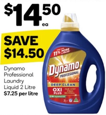 Woolworths Dynamo Professional Laundry Liquid 2 Litre offer