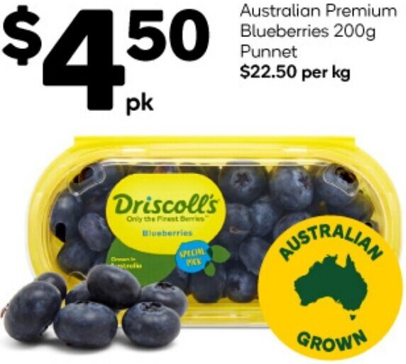 Australian Premium Blueberries 200g offer at Woolworths