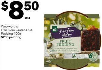Woolworths Free From Gluten Fruit Pudding 400g