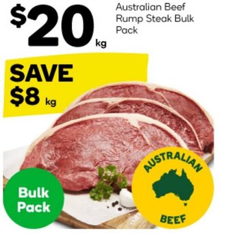 Woolworths Australian Beef Rump Steak Bulk Pack offer