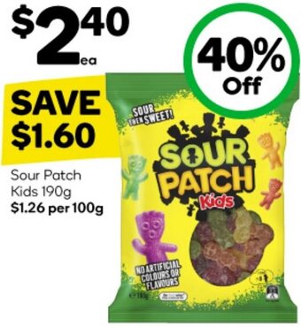 Woolworths Sour Patch Kids 190g offer