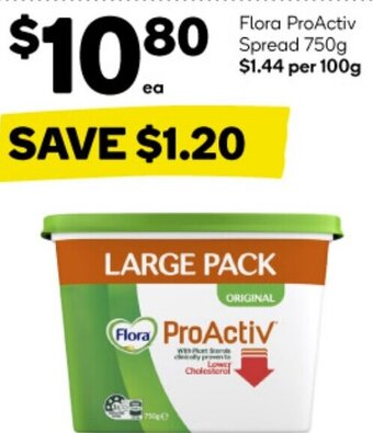 Woolworths Flora ProActiv Spread 750g offer