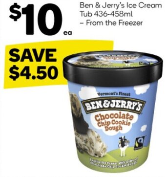 Ben & Jerry's Ice Cream Tub 436-458ml