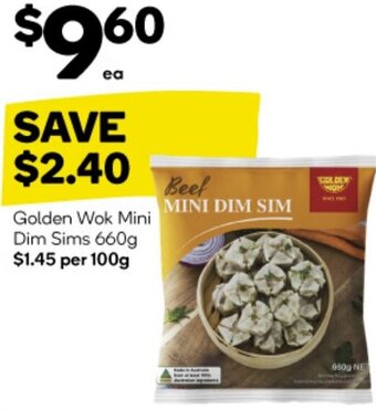 Woolworths Golden Wok Mini Dim Sims 660g offer