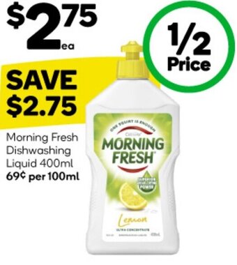 Woolworths Morning Fresh Dishwashing Liquid 400ml offer