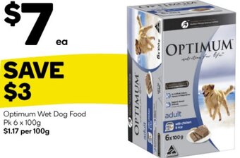 Woolworths Optimum Wet Dog Food Pk 6 x 100g offer
