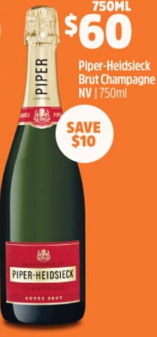 Woolworths Piper-Heidsieck Brut Champagne NV 750ml offer