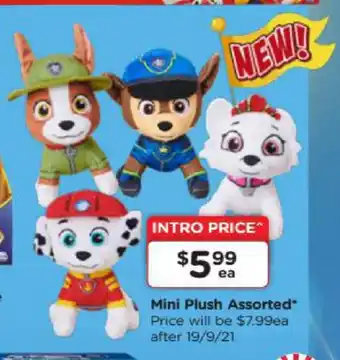 Toyworld Mini Plush Assorted offer