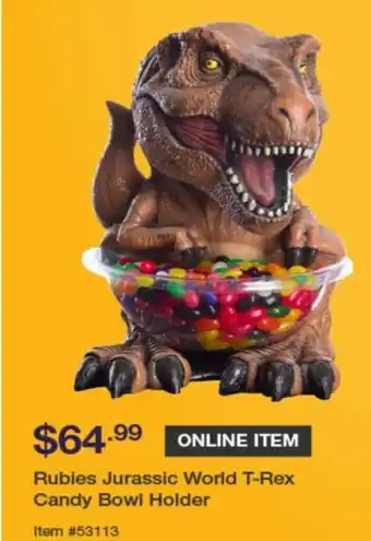 Costco Rubies Jurassic World T-Rex Candy Bowl Holder offer