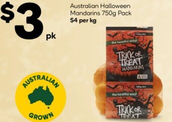 Woolworths Australian Halloween Mandarins 750g Pack offer