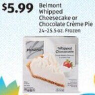 ALDI Belmont Whipped Cheesecake or Chocolate Crème Pie offer