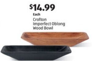 ALDI Crofton Imperfect Oblong Wood Bowl offer