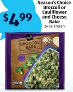 ALDI Season's Choice Broccoli or Cauliflower and Cheese Bake offer