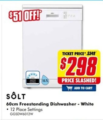 Sôlt 60cm Freestanding Dishwasher-White