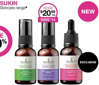 Priceline SUKIN Skincare range offer
