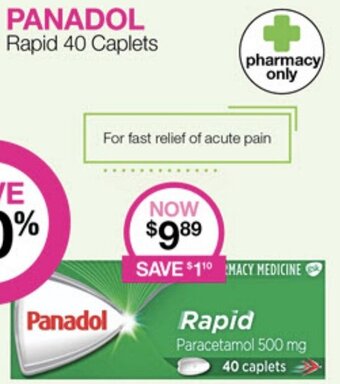 Priceline PANADOL Rapid 40 Caplets offer