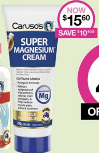 Priceline Caruso's SUPER MAGNESIUM CREAM offer