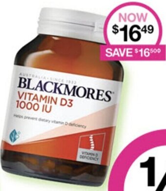 Priceline BLACKMORES VITAMIN D3 1000 IU offer
