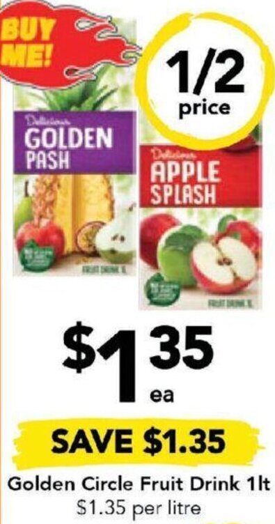 Drakes Golden Circle Fruit Drink 1lt offer