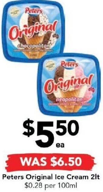 Drakes Peters Original Ice Cream 2lt offer