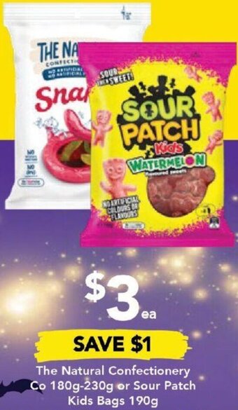 Drakes The Natural Confectionery Co 180g-230g or Sour Patch Kids Bags 190g offer