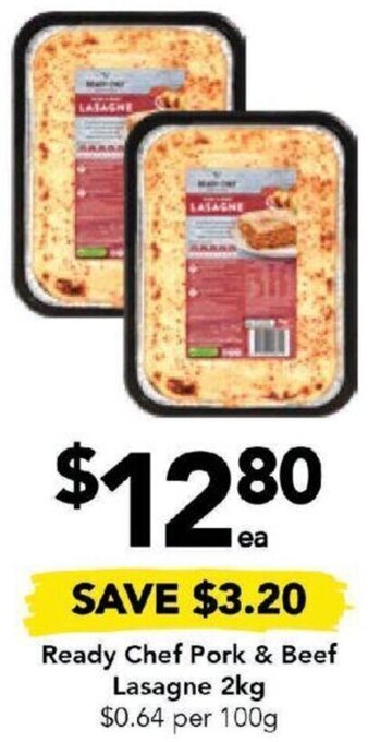 Drakes Ready Chef Pork & Beef Lasagne 2kg offer