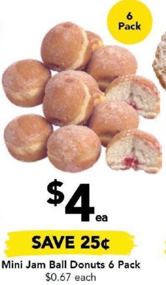 Mini Jam Ball Donuts 6 Pack