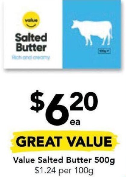 Drakes GREAT VALUE Value Salted Butter 500g offer