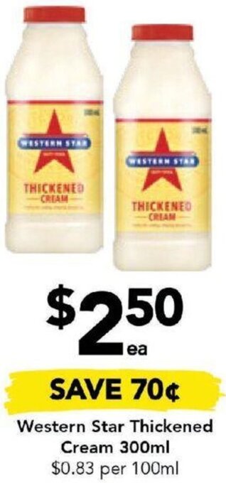 Drakes Western Star Thickened Cream 300ml offer