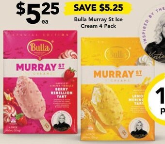 Drakes Bulla Murray St Ice Cream 4 Pack offer