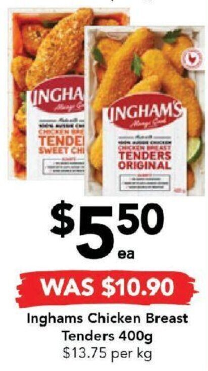 Drakes Inghams Chicken Breast Tenders 400g offer