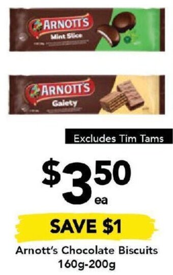 Arnott's Chocolate Biscuits 160g-200g