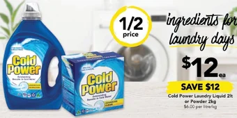Drakes Cold Power Laundry Liquid 2lt or Powder 2kg offer