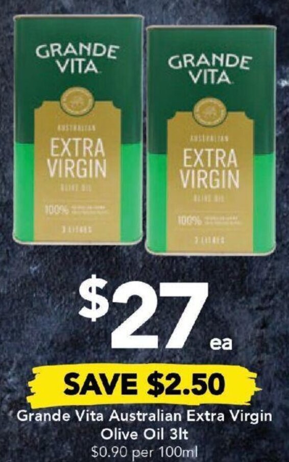 Drakes Grande Vita Australian Extra Virgin Olive Oil 3lt offer