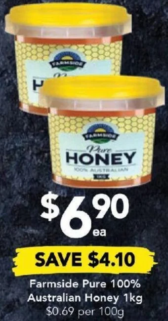 Drakes Farmside Pure 100% Australian Honey 1kg offer