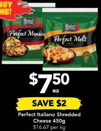 Drakes Perfect Italiano Shredded Cheese 450g offer