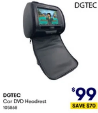 BIG W DGTEC Car DVD Headrest offer