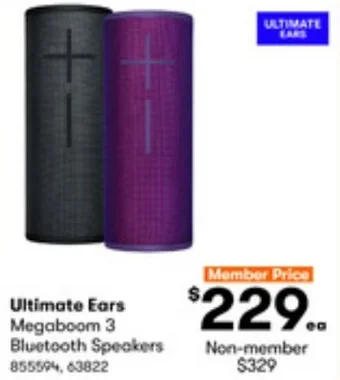 BIG W Ultimate Ears Megaboom 3 Bluetooth Speakers offer