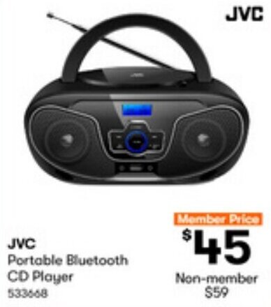 BIG W JVC Portable Bluetooth CD Player offer
