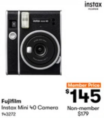 BIG W Fujifilm Instax Mini 40 Camera offer