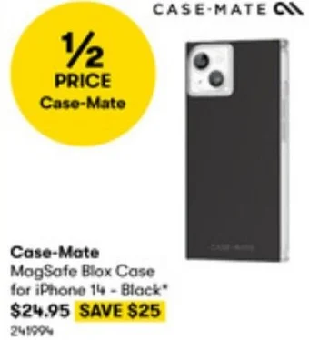 BIG W Case-Mate MagSafe Blox Case for iPhone 14 - Black offer