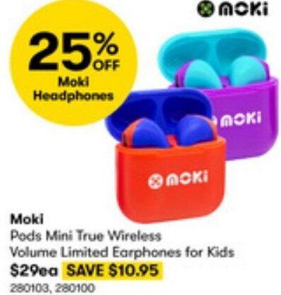 BIG W Moki Pods Mini True Wireless offer
