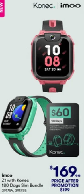 BIG W imoo Z1 with Konec 180 Days Sim Bundle offer