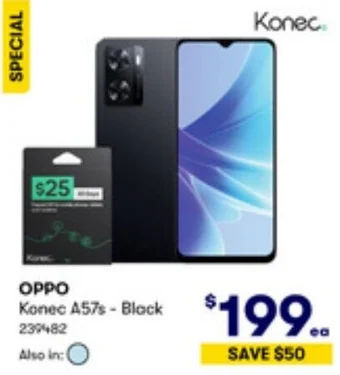 BIG W OPPO Konec A57s - Black offer