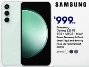BIG W Samsung Galaxy S23 FE 8GB+128GB - Mint offer