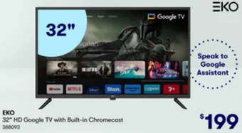 BIG W EKO 32 HD Google TV with Built-in Chromecast offer