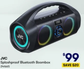 BIG W JVC Splashproof Bluetooth Boombox offer