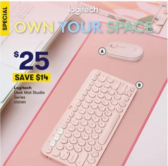 BIG W Logitech Desk Mat Studio Series offer