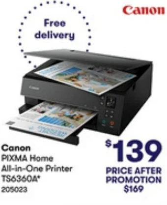 BIG W Canon PIXMA Home All-in-One Printer offer