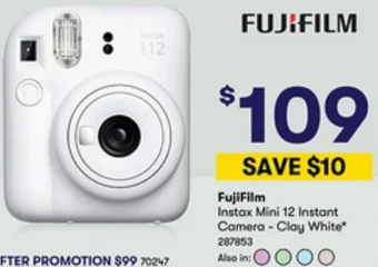BIG W FujiFilm Instax Mini 12 Instant Camera - Clay White offer